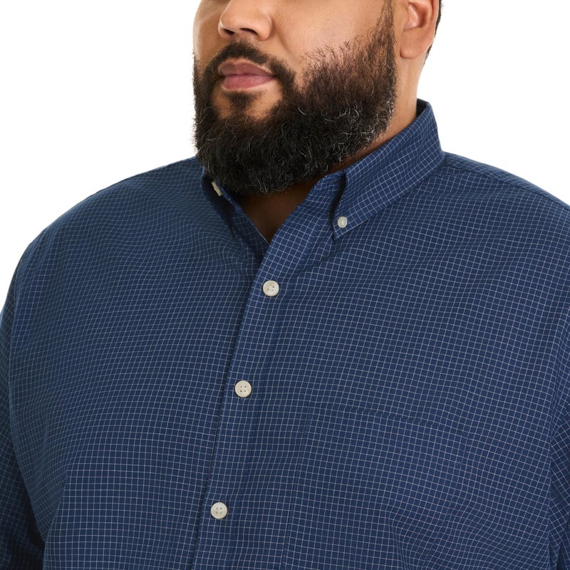 Van Heusen Men's big Big and Tall Wrinkle Free Short Sleeve Button Down Shirt Shirt, -carbon blue, 2X-Large - Image 5
